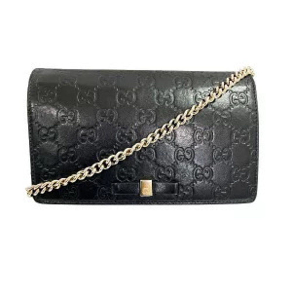 Gucci Chain Wallet Shoulder Bag Bi fold